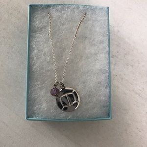 Volleyball charm necklace